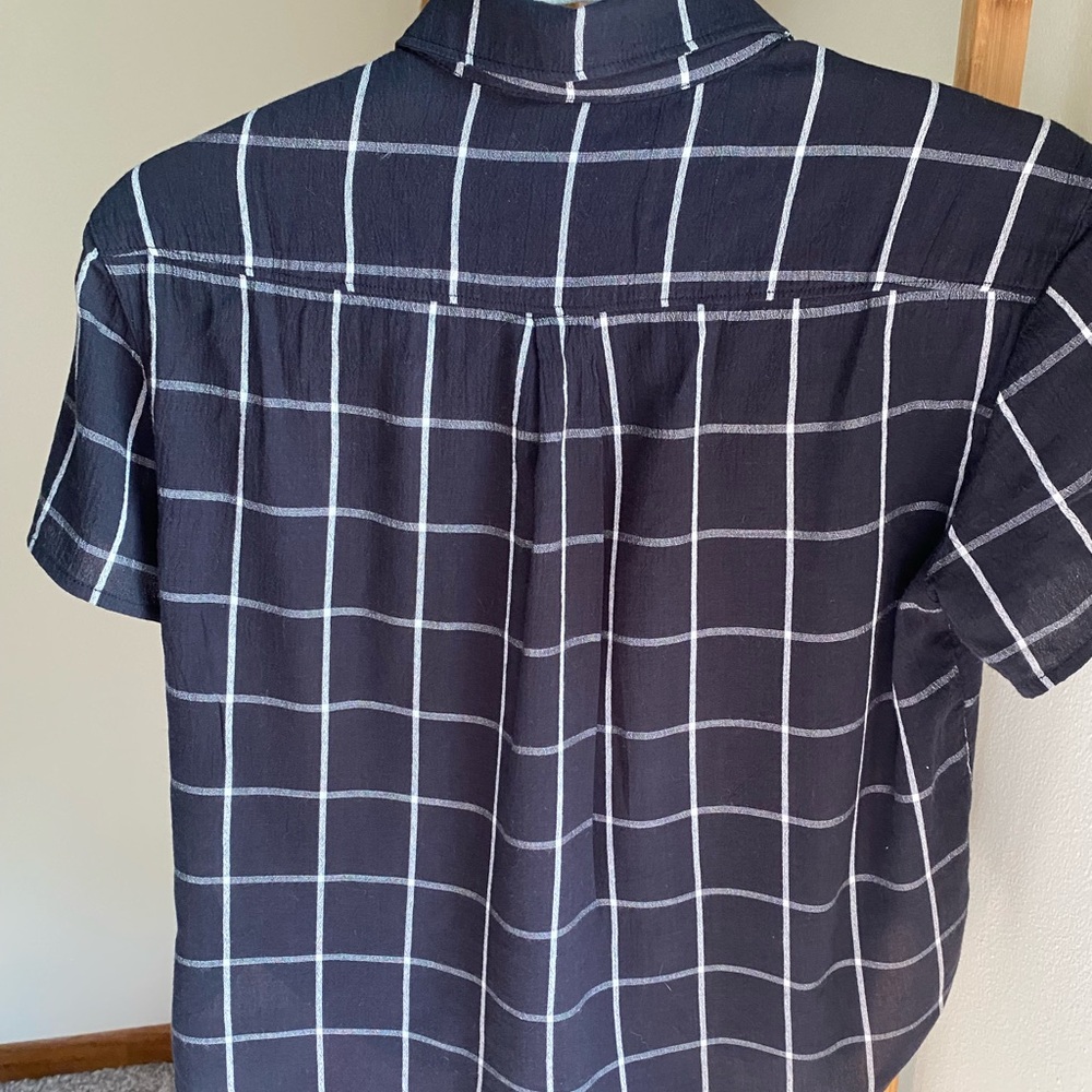 Abercrombie Windowpane Button Down Cotton Shirt - image 2